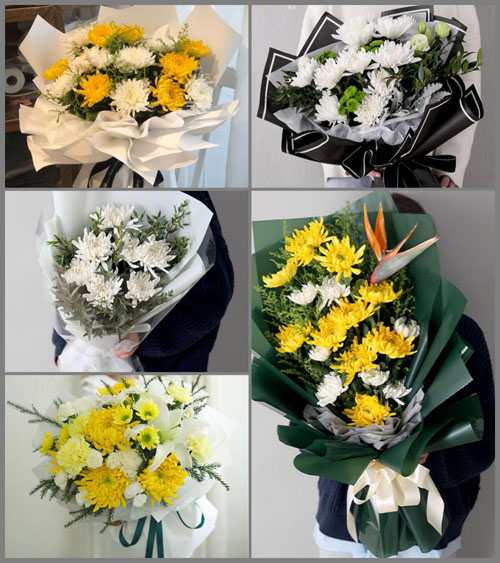 山西晋中介休市连福镇东狐村白事花束代送